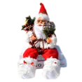 thumbnail image 1 of Christmas Showcase Decoration Sitting Santa Claus Puppet Window Furnishing Ornament, 1 of 4