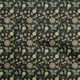 thumbnail image 1 of oneOone Cotton Flex Black Fabric Asian Suzani Quilting Supplies Print Sewing Fabric By The Yard 40 Inch Wide, 1 of 5