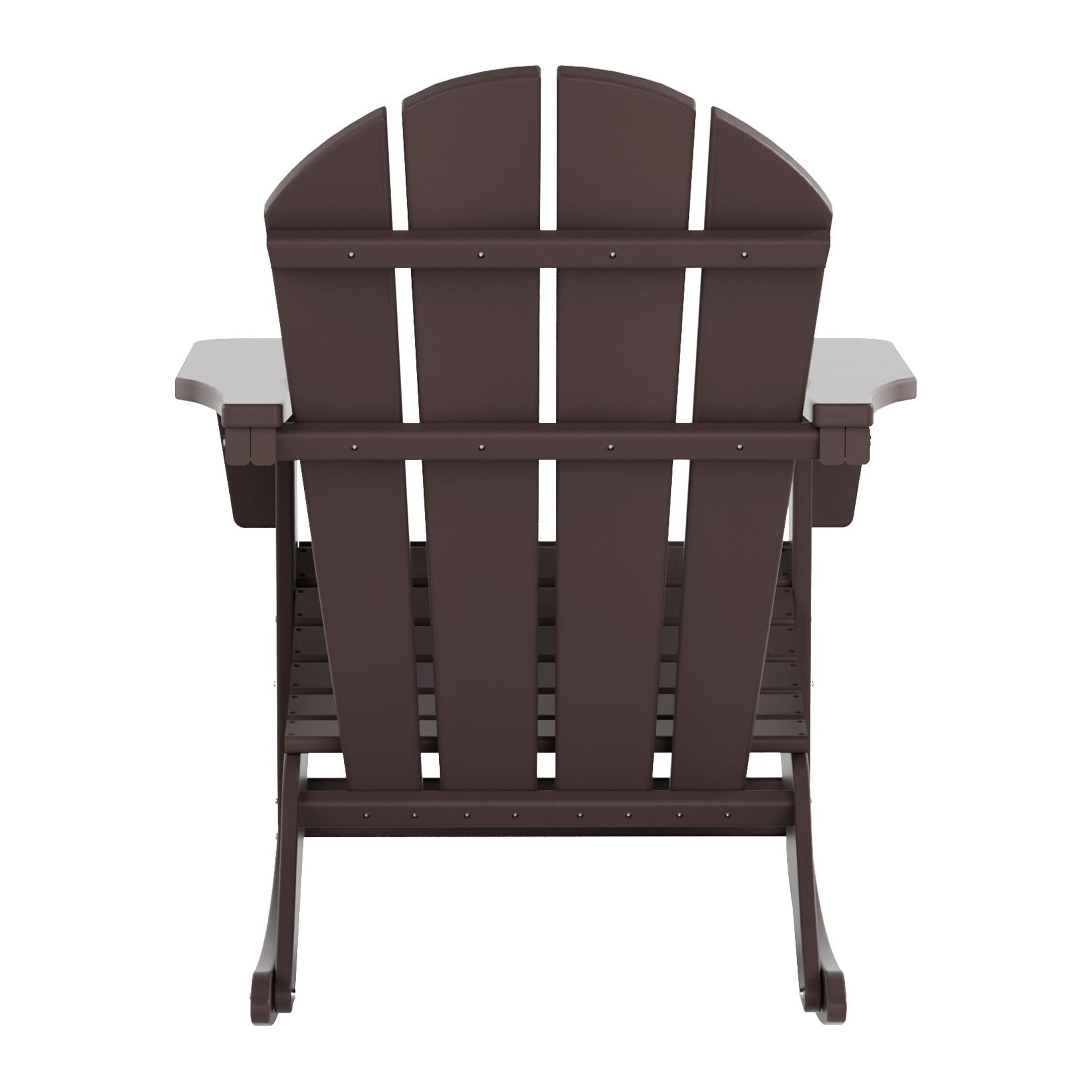 WestinTrends Malibu Outdoor Patio Porch Rocking Adirondack Chair (Set of 4), Dark Brown