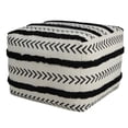 thumbnail image 6 of HomeRoots 18" White 100% Cotton Ottoman, 6 of 10