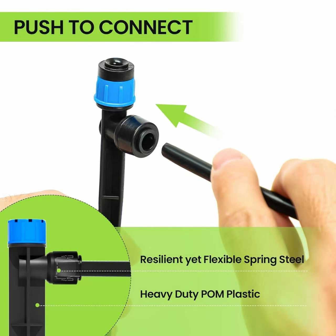 230FT Drip Irrigation System Kit, Automatic Garden Watering System for Plant 33FT 5/16" Tube + 197FT 1/4" Tube