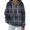 Navy, variant on Women's Fashion Casual Hooded Loose Printed Long Sleeve Sweatshirt Grid Pattern Pullover Top for Women Autumn Streetwear Comfortable Oversized Hoodie,Light Gray,2XL