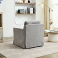 thumbnail image 5 of Modern Chenille Swivel Chair, 360° Movement, For Living Room, Bedroom, Office Use Chair Gray Club Deep Seat Cushion, Angled Lounge, 5 of 6