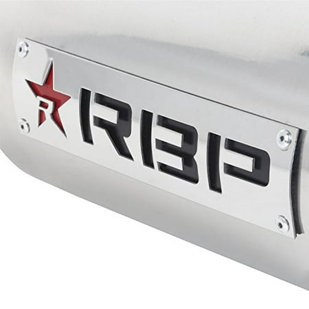 Back Ss Dual Exhaust - RBP RX-1 Polished Dual-Badged Exhaust Tip Inlet 3.5in. / Outlet 4.5in. / Length 12in. - SS