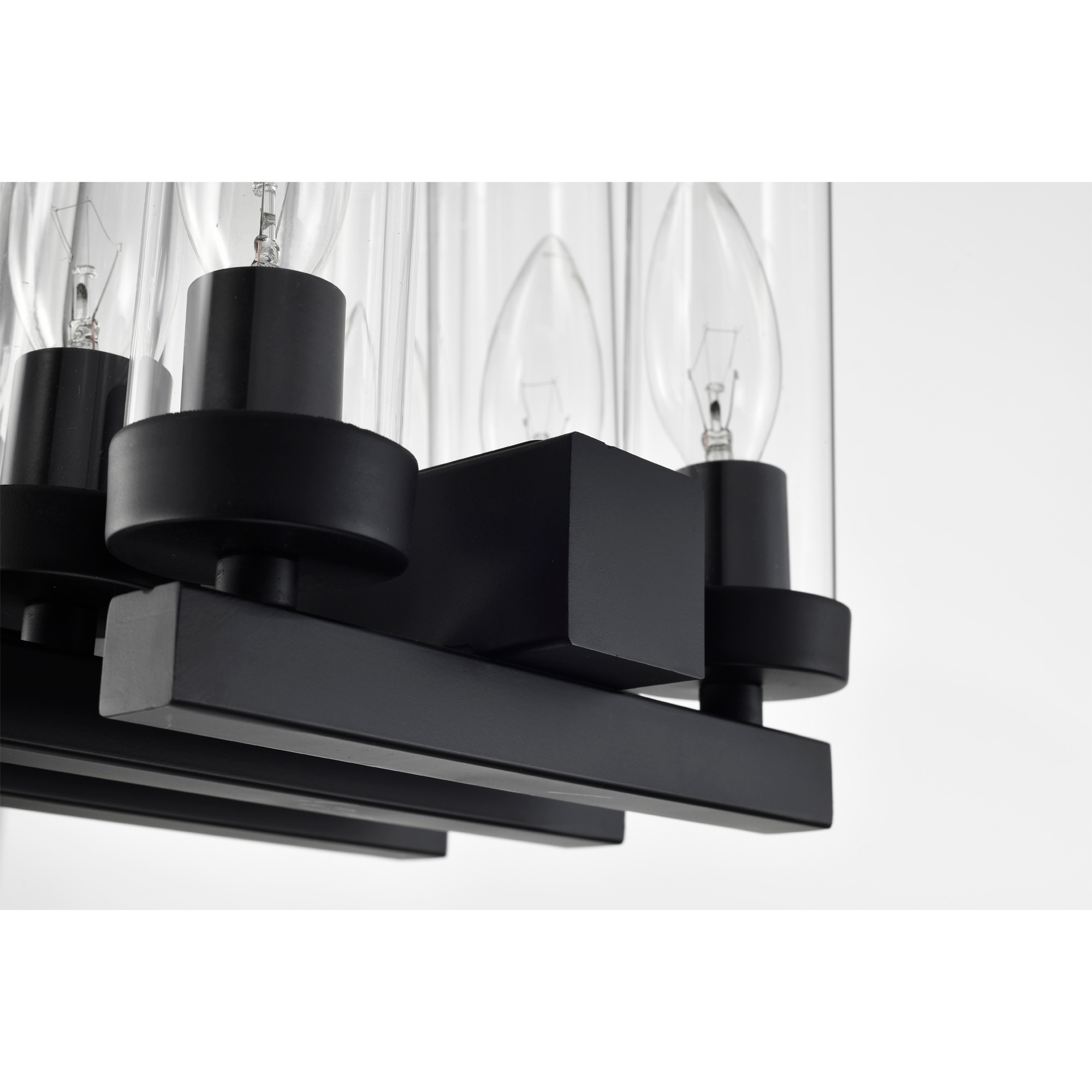 Edana 36 in. 18-Light Indoor Matte Black Finish Chandelier with Light Kit