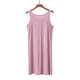 thumbnail image 4 of Camisón de poliéster para mujer, vestido informal holgado de verano, sin mangas, color liso, para casa, 4 of 9