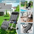 thumbnail image 2 of MOPHOTO 2 Pack Zero Gravity Chair Support 440lbs for Backyard Beach, Foldable Reclining Lounge Chair with Headrest & Cup Holder for Indoor Outdoor, Patio Recliner Folding Reclining Chair, 2 of 8