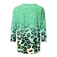 thumbnail image 4 of HKEJIAOI Hauts d'Été à Col Rond à Manches 3/4 Womens Imprimé Floral XXL, 4 of 5