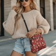 thumbnail image 4 of Tutolipy Waterproof PU Leather Shoulder Crossbody Bag for Travel Daily Use, PU Material Adjustable Strap Women's Shoulder Bag, Santa Snowman, 4 of 7