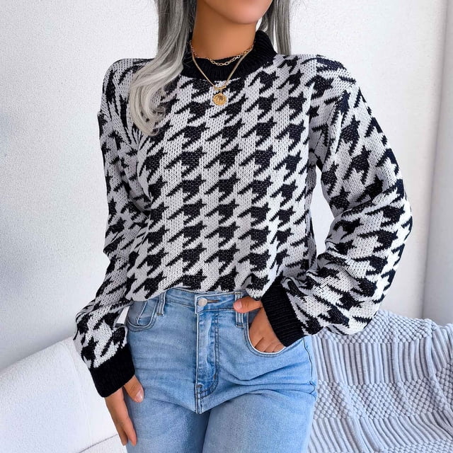 Pulls pour Femmes Automne/hiver Cardigans Pulls Manteau Tricoté Pull-Over Mode Hiver Manches Longues Col Rond