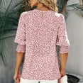 thumbnail image 6 of Pincandy Women's Polka Dot 3/4 Sleeve Blouse Tops Ladies Casual Office Work Crew Neck T-Shirt, 6 of 6