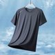 thumbnail image 3 of Ceisia Men's Breathable Ice-Silk Short Sleeve Crew Neck Sports T-Shirts, Solid Color Casual Gym Tops Gifts, 3 of 6