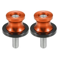 Unique Bargains 1 Pair Swingarm Spools, CNC Swing Arm Spools Slider Stand Universal for Motorcycle Durable Aluminum Alloy Orange 8mm