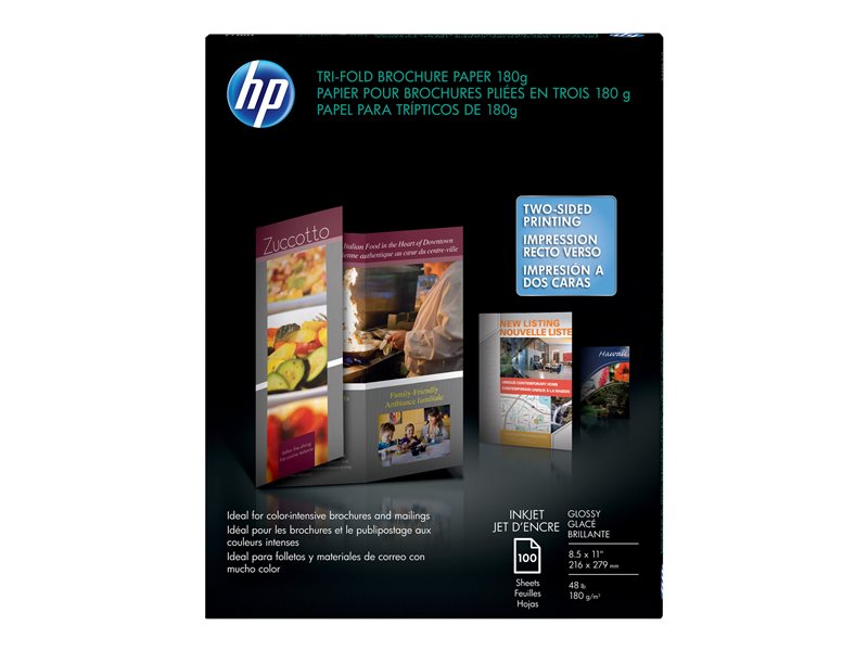Trifold brochure 100 shts 8.5 x 11 glossy