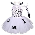 thumbnail image 3 of Disfraz de Halloween para niños, disfraz de animal, tema de bosque, jirafa, vaca, tigre, leopardo, estampado de cebra, vestido de tutú para fiesta de cumpleaños de niñas, 3 of 4