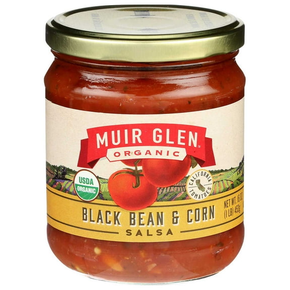 Muir Glen Organic Medium Black Bean and Corn Salsa, 16 Ounce -- 12 per case.