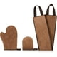 thumbnail image 1 of BEMS-Juego de guantes marrones de 3 piezas, guantes marrones tres en uno, reutilizables, 1 of 5