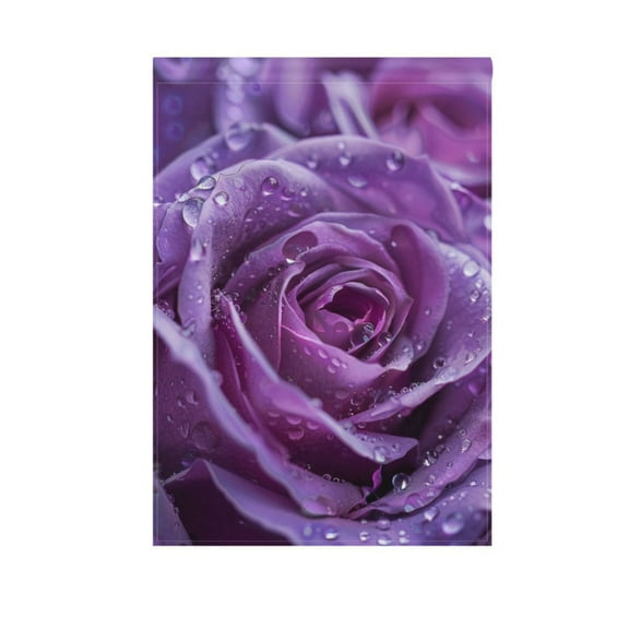 Beautiful Rose with Dewdrops Garden Flag 12"x18" Double-Sided Yard Flags for Outside Outdoor All Seasonal Decoration