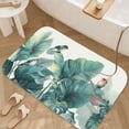 thumbnail image 5 of 1pc Tropical Birds on Leaves Absorbent Non-Slip Bathroom Thickened Flannel Rug Decor,Soft,Quick Drying,Suitable For Indoor/outdoor Use,Bathrooms,Bedrooms,Kitchens,Terrace,Laundry Rooms,16"x24", 5 of 9