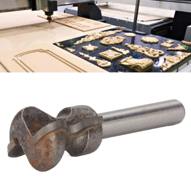LAFGUR Drawer Pull Bit, Finger Pull Bit Grinding Technology With 1/4in Round Shank For Hardwood For Cork Wood