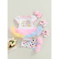 thumbnail image 2 of Newborn My 1st Infant Baby Girls Clothing Short Sleeve Dress Bodysuit Tutu Skirt Leg Warmers Shoes Casual Set, 2 of 9