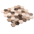 thumbnail image 6 of Channing Montage Brown 2-in. Marble Honeycomb Polished Natural Stone Mosaic Wall and Floor Mosaic Tile, 6 of 7