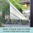 thumbnail image 5 of STATINT Privacy Window Film 17.5" x 78.7", One Way Window Tint Daytime Privacy Static Cling Non-Adhesive Mirror Window Tint for Home, Silver, 5 of 8
