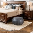 thumbnail image 6 of Thgonwid Unstuffed Pouf Ottoman Cover Indoor Foot Rest, Deep Gray 21.6" x 13", 6 of 8