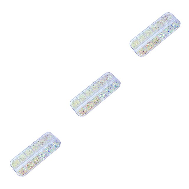 Qarigey Cuentas de duendecillo para uñas, diamantes de imitación de cristal, suministros de bricolaje delicados profesionales, llamativos Type4 NO4
