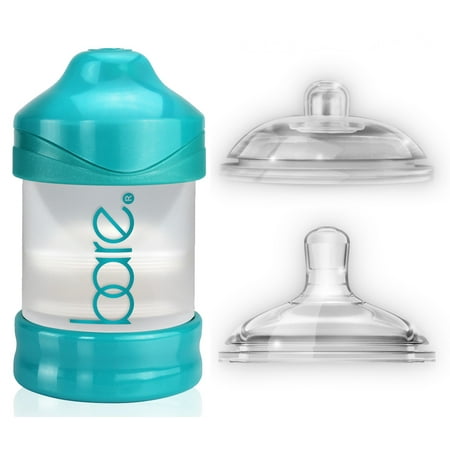BARE Air-free 4oz Single Pack with Perfe-latch & Easy-latch Nipples. Breast-like & Air-free