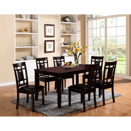 7-Piece Rectangular Dining Set | Ideal for Family Gatherings in Dining Room | Made of Wood Materials | Resolves Seating Arrangement Issues