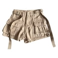 thumbnail image 4 of DHFJKG Women's Denim Mini Cargo Shorts Casual High Waisted Stretchy Jean Shorts With Multi Pockets Going Out Hot Pants, 4 of 5