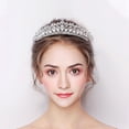 thumbnail image 3 of Wedding Crown Elegant Rhinestone - Bridal Party Crown Princess Tiara with Comb, 3 of 5
