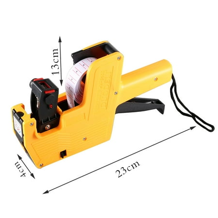 Great Mx-5500 Pricing Machine Labeller Labeling Price Tag Gun Sticker Labeller +Roll Gift Lable Stickers(400Pcs) + Re-Ink Roller, Yellow