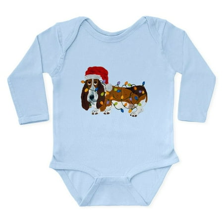 

CafePress - Basset Tangled In Christmas Lights Body Suit - Long Sleeve Infant Bodysuit