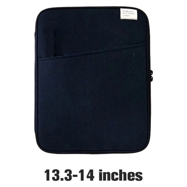 Maoww Tablet Sleeve Bag Laptop Pouch Soft Computer Handbag Notebook Keyboard Storage Zipper Closure Mouse Organizer Business Dark blue 13.3-14inc