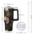 thumbnail image 2 of 30oz Snowflakes Tumbler with Straw Handle Leak Proof Stainless Steel Cup Christmas Presents Gifts, 2 of 5