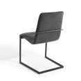 thumbnail image 5 of Side Dining Chair, Set of 2, Fabric, Metal Steel, Black Grey Gray, Modern Contemporary Urban Design, Kitchen Room Cafe Bistro Restaurant Hospitality, 5 of 6