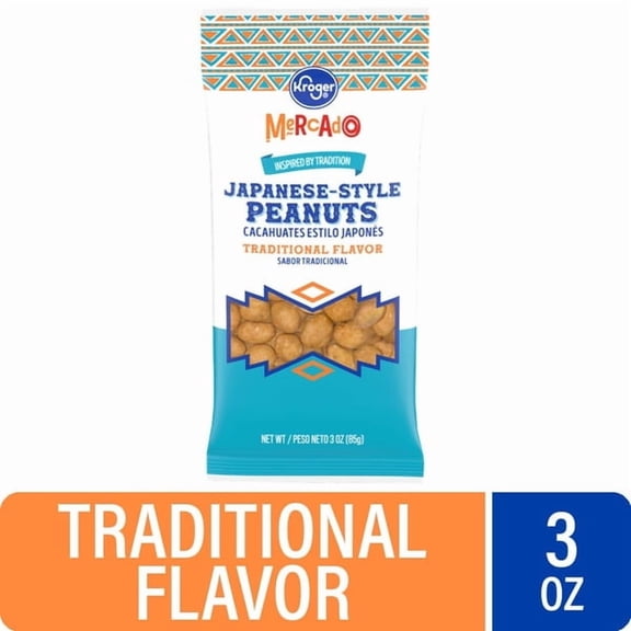 KR Mercado Japanese-Style Traditional Peanuts Savory Snack, 3 oz