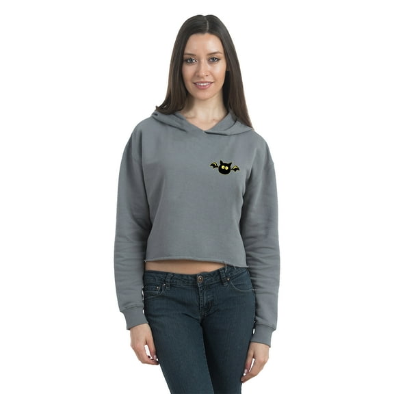 Crop Hoodie for Womens Crop Top Hoodie Bat Crop Top Cropped Sweatshirt Tops for Women Bat Hoodie Sweatshirt Womens Crop Tops Cropped Fleece Hoodie