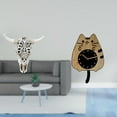 thumbnail image 2 of Adorno Colgante De Pared Con Forma De Cabeza De Vaca Y Gato, Escultura Artística, Reloj Silencioso, Artesanía Para Oficina, Casa De Campo, Dormitorio, Cocina, Interior, Regalo De, 2 of 8