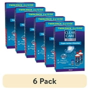 (6 pack) Clear Care Hydrogen Peroxide Contact Lens Cleaning and Disinfecting Liquid Solution, Two 12 oz per pack