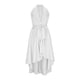 thumbnail image 2 of TaTaai Women‘s Cocktail Dress, Sleeveless V-Neck Bodycon Midi Dress, Solid Color Ruffled Hem Asymmetric Evening Dress for Party Wedding Guest Gift, 2 of 8