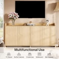 thumbnail image 6 of Tribesigns 63-Inch Sideboard Buffet Cabinet, Modern Wood Sideboard Cabinet with 4 Doors and Adjustable Shelves, Freestanding Accent Storage Cabinet for Living Room, Dining Room, Kitchen, 6 of 9