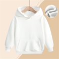 thumbnail image 6 of Mercatoo Youth Kids Cotton Hoodies Trendy Soft Warm Pullover Hoodie Sweatshirts Boys Girls Plain Fall Tops Clothes with Pockets, 6 of 8