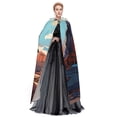 thumbnail image 5 of Goofa Colorful Travel Luggage Gear Pattern Hooded Cloak, Halloween Costume Cloak, Cosplay Hooded Cape, Cloak with Hood, 5 of 7