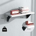 thumbnail image 3 of Estantes flotantes, juegos de 2 estantes de pared de mármol, estanterías flotantes montadas en la pared para cocina, dormitorio, estanterías para libros, sala de estar, 3 of 6