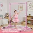thumbnail image 4 of Primy 230LBS Gymnastics Bar for Kids, 39~61in Adjustable Height Steel Gymnastic Horizontal Bars, Stable Gymnastics Equipment Junior Training Bar for Home Using for Children, 4 of 9
