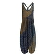 thumbnail image 1 of FASHIONWT Retro Floral Print Baggy Summer Strappy Sleeve Crotch Jumpsuits Women, 1 of 2