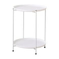 thumbnail image 2 of Yyuenw Double-layer Round Small Coffee Table,2-Tier Side Table Nightstand,Plastic Small Corner Table Modern Concise Living Room Bedroom Small Round Table, 2 of 5